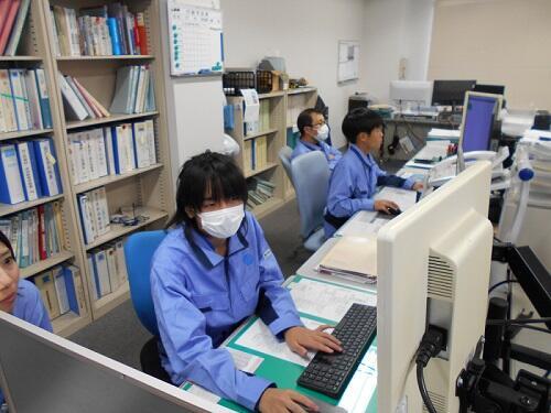 Making drawings using CAD in the Production Technology Section.